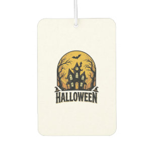Vintage Spukhaus Halloween-Shirt-Design_1 Autolufterfrischer