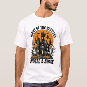 Vintage Spukhaus Unruhige Tote Halloween Kunst_ T-Shirt