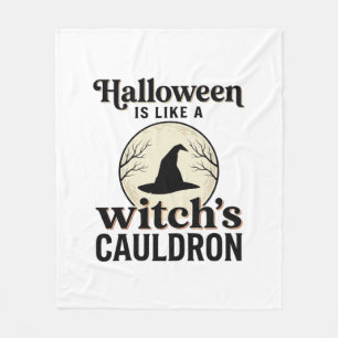 Vintage Spukschloss Halloween Town T-Shirt Design Fleecedecke