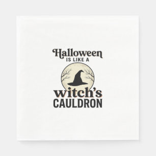 Vintage Spukschloss Halloween Town T-Shirt Design Serviette