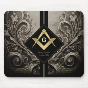Vintage Square & Compass Freimaurer Mousepad
