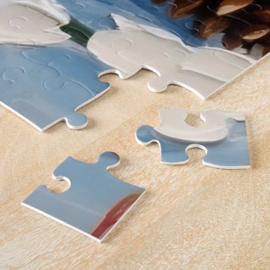 Vintage Squirrels Gathering Pinecones Christmas Puzzle (Seite)