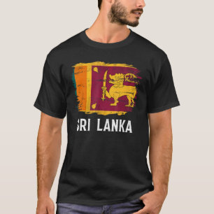 Vintage Sri Lanka-Flagge für Sri-Lankesen T-Shirt