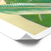 Vintage Sri Lanka Flower Print - Postage Stam Poster (Ecke)