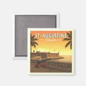 Vintage St. Augustine Florida Magnet (Vorderseite/Rückseite)