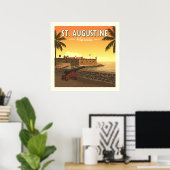 Vintage St. Augustine Florida Poster (Heimbüro)