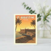 Vintage St. Augustine Florida Postkarte (Stehend Vorderseite)
