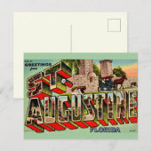 Vintage St Augustine Florida Postkarte (Vorne/Hinten)