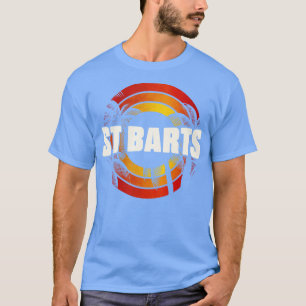 Vintage St Barts Urlaubs-Souvenir Retro-Regenbogen T-Shirt