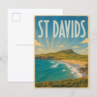 Vintage St Davids, Wales Geschenke und Souvenirs Postkarte