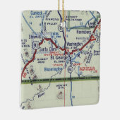 Vintage St. George Utah Karte Keramikornament (Rechts)