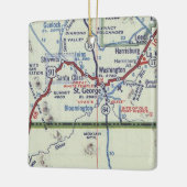 Vintage St. George Utah Karte Keramikornament (Links)
