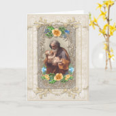 Vintage St. Joseph Jesus Religiöse katholische Kar Karte (Gelbe Blume)
