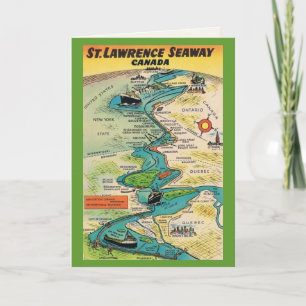 Vintage St. Lawrence-Seeweg Karte