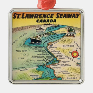 Vintage-St.-Lawrence-Seeweg-Schmuck Ornament Aus Metall