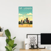 Vintage St. Louis Missouri  Poster (Heimbüro)
