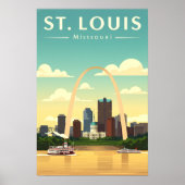 Vintage St. Louis Missouri  Poster (Vorne)