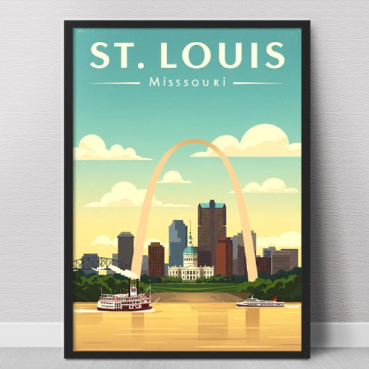 Vintage St. Louis Missouri  Poster
