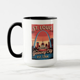 Vintage St. Louis Missouri Retro-Reiseposter Tasse