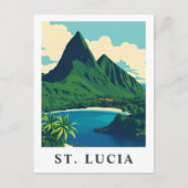 Vintage St. Lucia Caribbean Travel Postkarte (Vorderseite)