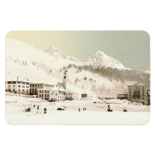 Vintage St-Moritz, Schweiz - Magnet