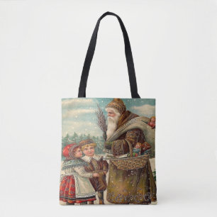 Vintage St. Nicolas Geschenke für Kinder Weihnacht Tasche
