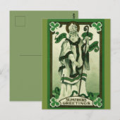 Vintage St. Patrick Grüße Postkarte (Vorne/Hinten)