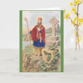 Vintage St. Patrick Grußkarte Karte (Gelbe Blume)