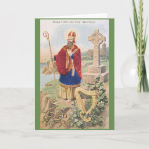 Vintage St. Patrick Grußkarte Karte