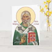 Vintage St. Patrick Icon Grußkarte Karte (Gelbe Blume)