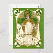 Vintage St Patrick St Patrick's Day Card Postkarte (Vorne/Hinten)