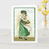 Vintage St Patrick Tageskarte Karte (Gelbe Blume)