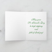 Vintage St Patrick Tagestänzer-Gruß-Karte Karte (Innenseite)