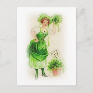 Vintage St. Patrick's Day 17. März Postkarte