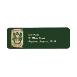 Vintage St. Patricks Day-Adressetiketten
