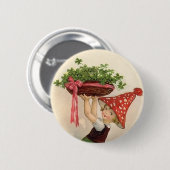 Vintage St. Patrick's Day Anstecker Button (Vorne & Hinten)