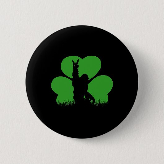 Vintage St. Patrick's Day Bigfoot Sasquatch Sankt  Button (Vorderseite)