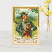 Vintage St Patrick's Day Card Karte (Gelbe Blume)