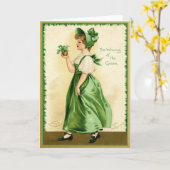 Vintage St Patrick's Day Card Karte (Gelbe Blume)