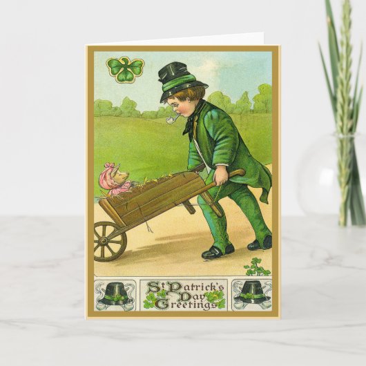Vintage St Patrick's Day Card Karte (Vorderseite)