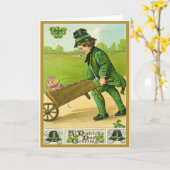 Vintage St Patrick's Day Card Karte (Gelbe Blume)