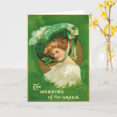 Vintage St Patrick's Day Card Karte (Gelbe Blume)