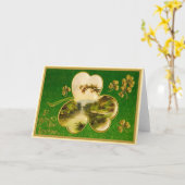 Vintage St Patrick's Day Card Karte (Gelbe Blume)