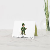 Vintage St Patrick's Day Card Karte (Rückseite)