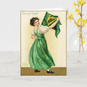 Vintage St Patrick's Day Card Karte (Gelbe Blume)