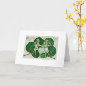 Vintage - St. Patrick's Day Dance, Karte (Gelbe Blume)