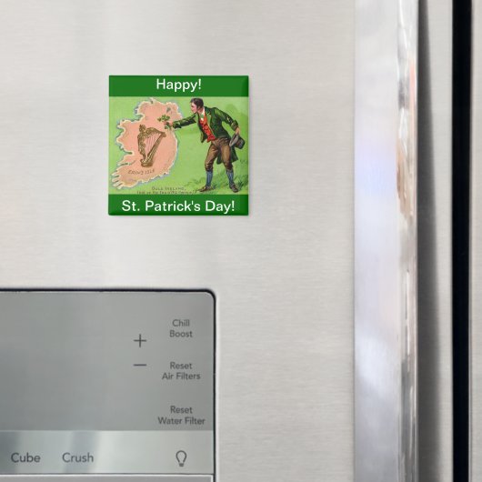 Vintage St. Patrick's Day Erin's Isle Magnet (In Situ (Kühlschrank))