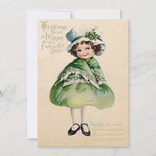 Vintage St. Patrick's Day Feiertagskarte (Vorderseite)