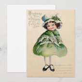 Vintage St. Patrick's Day Feiertagskarte (Vorne/Hinten)