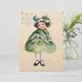 Vintage St. Patrick's Day Feiertagskarte (Stehend Vorderseite)